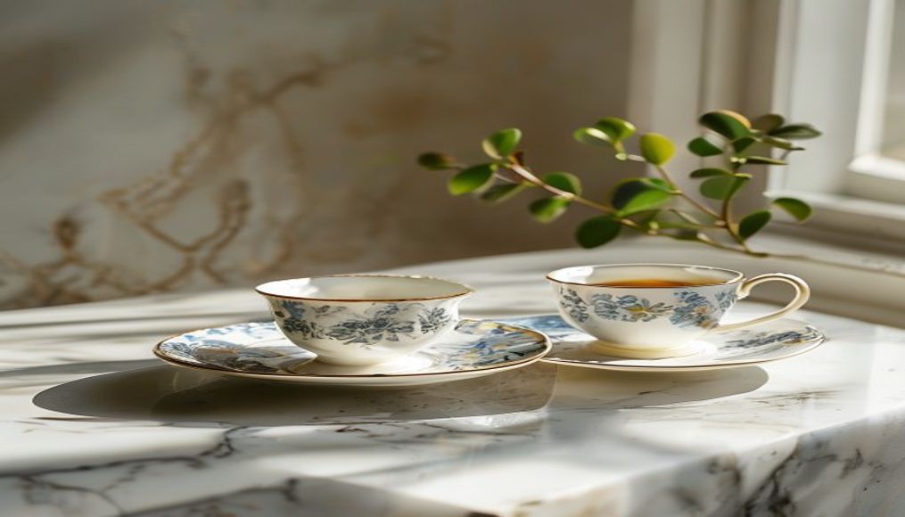 La selección de té y bocadillos